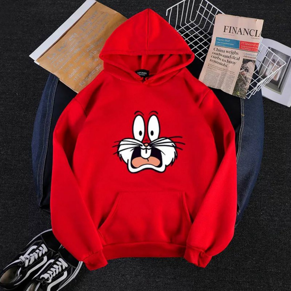 Hoodie Sweater Wanita Anime Kartun Jaket Cewek Kekinian Oversize Murah Tebal Import Bisa Cod