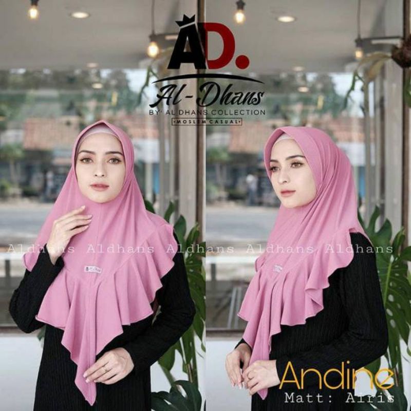 HIJAB INSTAN ANDINE POLOS / KERUDUNG INSTAN