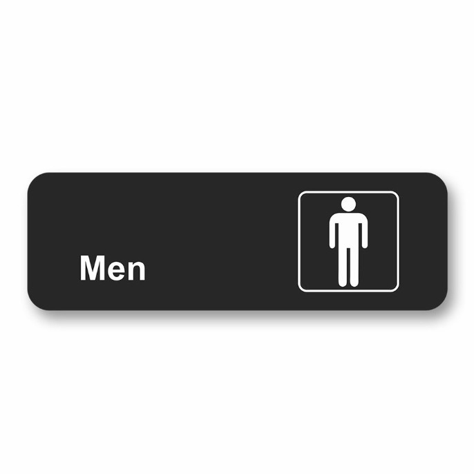 

Sign In Label restroom logo MEN & Women acrylik 3D Timbul - dasar hitam Timbul Elegan
