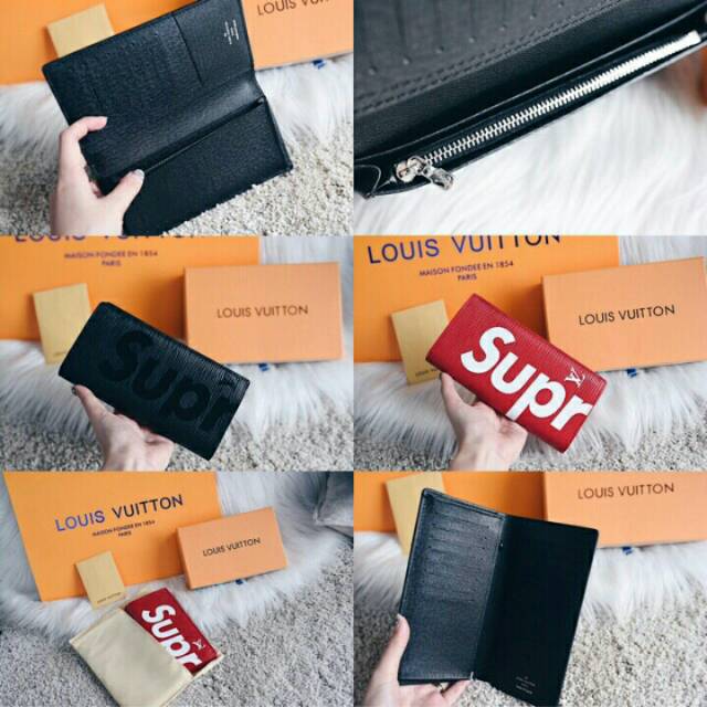 Long Wallet Lv x Supreme