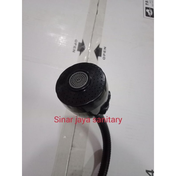 Kran flexible stainless kitchen sink flexible hitam tembok / Kran flexible tembok murah / Kran hitam flexible dinding