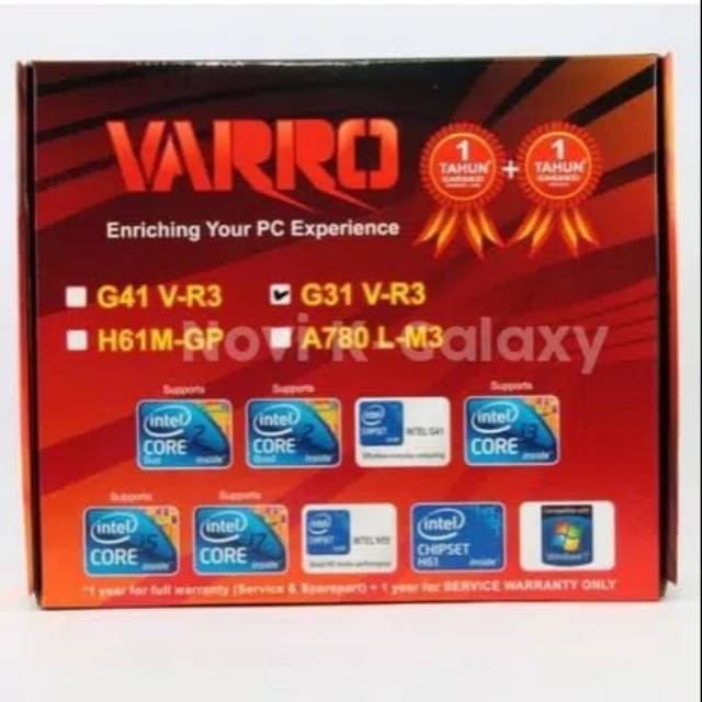 MOTHERBOARD VARRO G31 LGA 775
Garansi 1 tahun