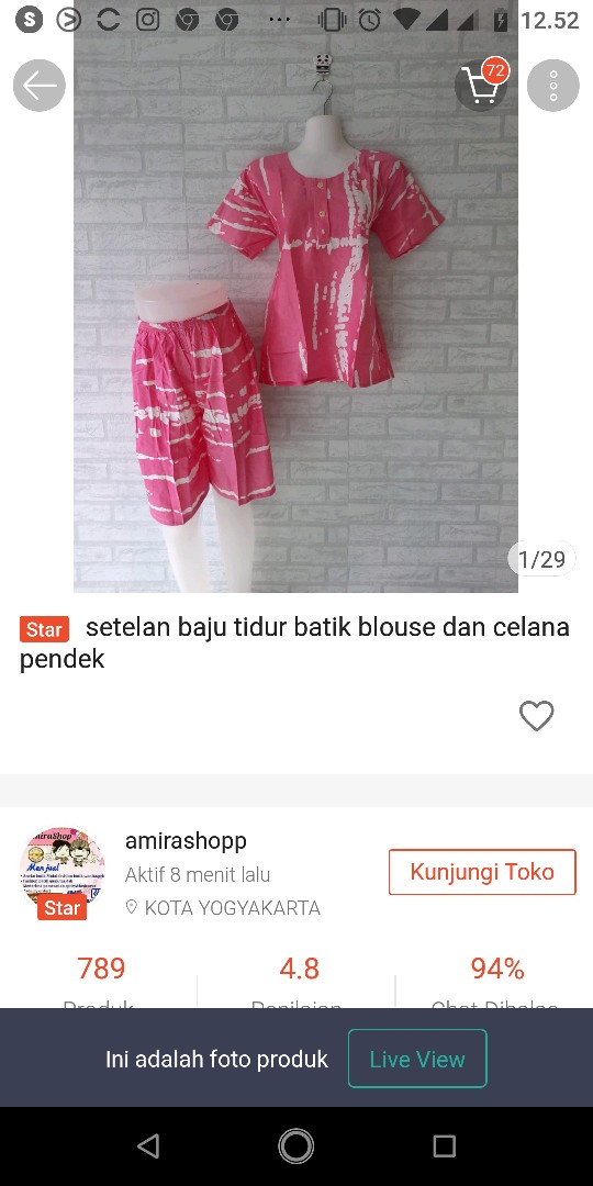 Kaos Batik Uje Rayon/ Oleh-oleh Jogja/ Kaos Murah