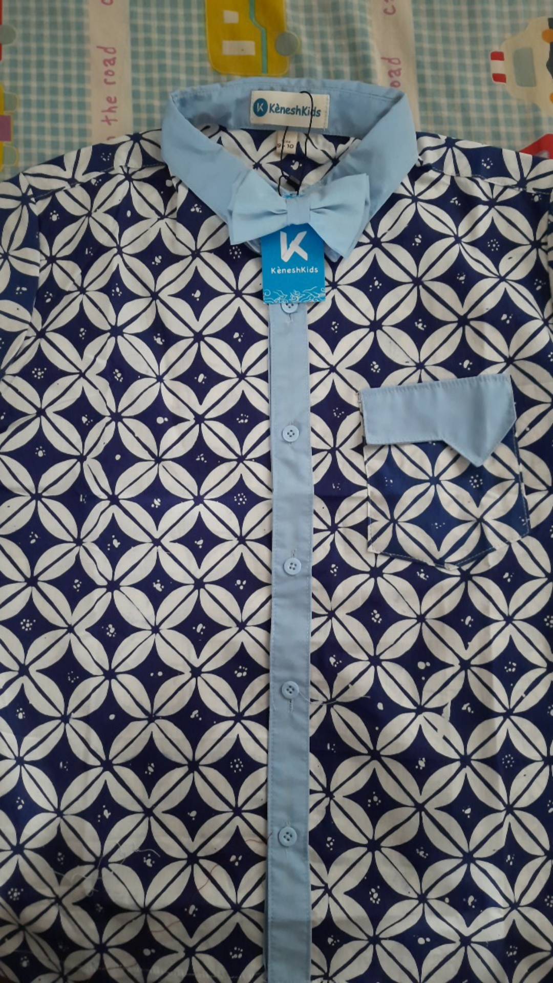 Baju Kemeja Seri Agra Hem Batik Anak  6 Bulan 1 2 3 4 5 6 7 8 9 10 11 12 Tahun Keneshkids