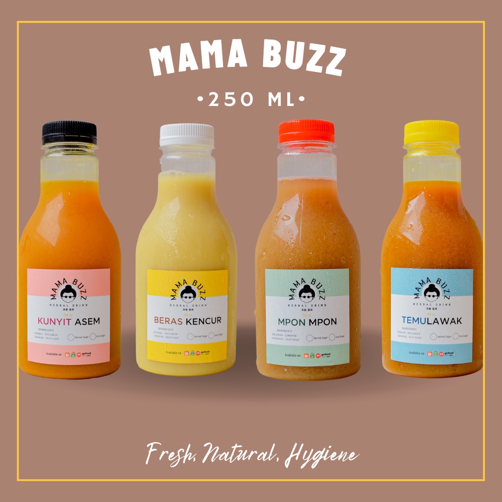 

Jamu 250 Ml Kunyit Asem, Beras Kencur, Mpon-mpon, Temulawak