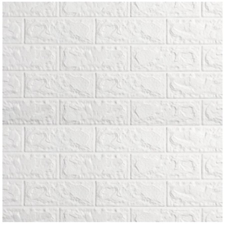 Wallpaper Foam 3D Stiker Dinding Dekorasi Minimalis Rumah Motif Bata Ukuran 70 x 77 cm-Bata Putih 77