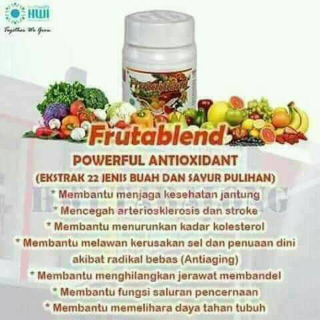 

Frutablend Alami 100 % Herbal dari 22 jenis sayuran dan buah-buahan