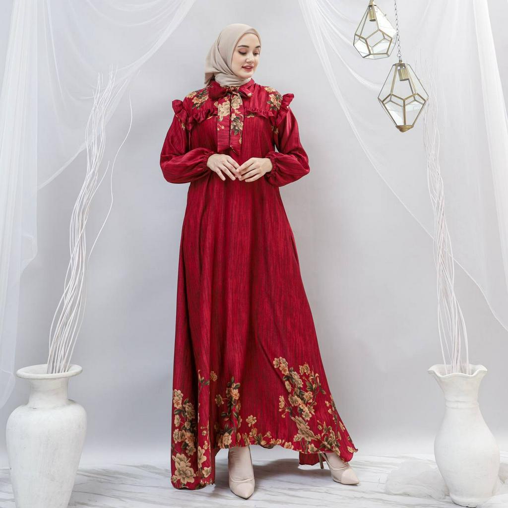 Dress Gamis Uliya Baju Wanita Resleting Busui Pakaian Wanta Dress Wanita