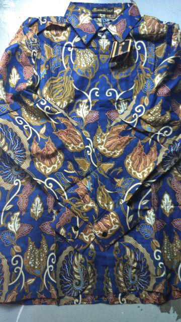 Benang Raja Kemeja Batik Pria Lengan Panjang Ukuran Jumbo 2xl 3xl 4xl 5xl