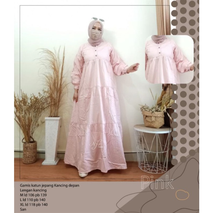 Gamis Marsya katun jepang ori