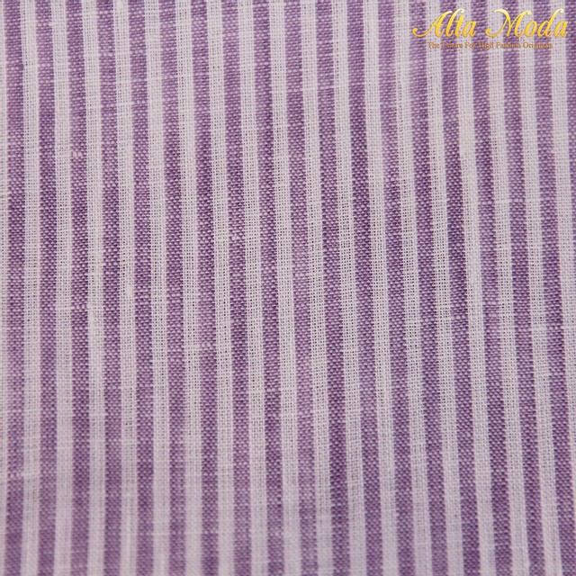 

Alta Moda Linen Shirting Ungu Garis Putih (1M)