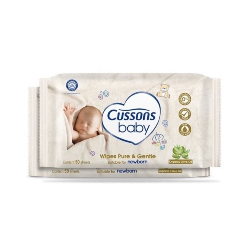 Cussons Baby Wipes 50s Beli 1 Gratis 1/Tisu Basah Bayi/Wet Tissue