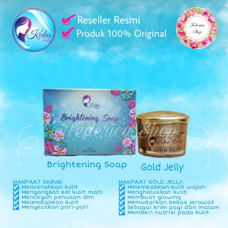 [ORIGINAL] Kedas Beauty Brightening Soap / Gold Jelly