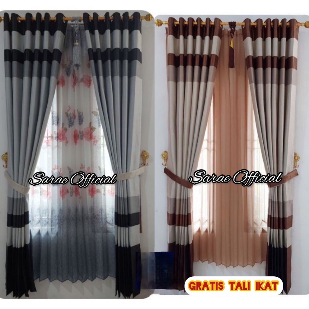 SARAE OFFICIAL - Gorden minimalis Rainbow -Gorden jendela - Gorden pintu
