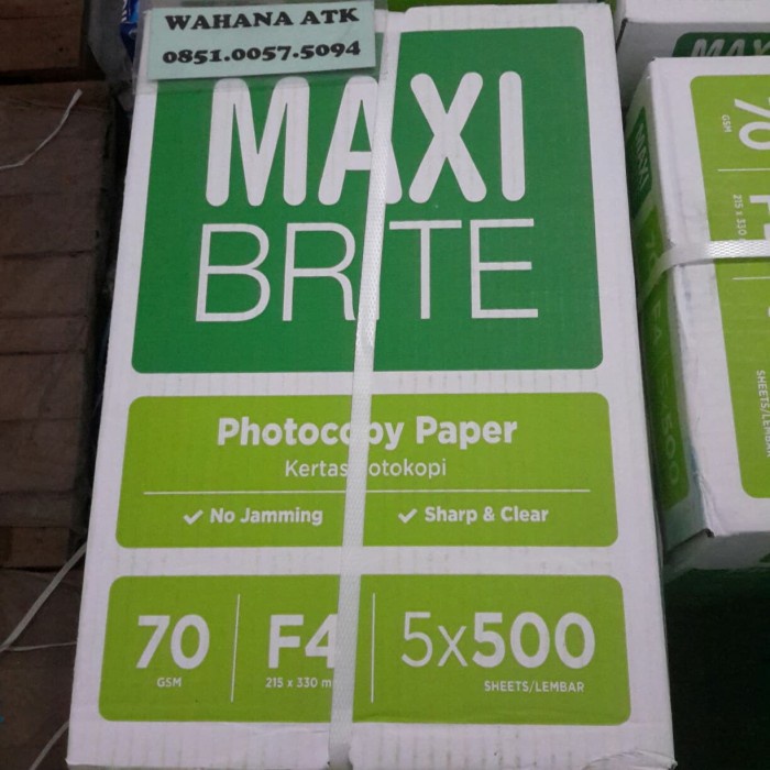 

Kertas hvs Maxi Brite F4 70 gr - GOJEK / GRAB