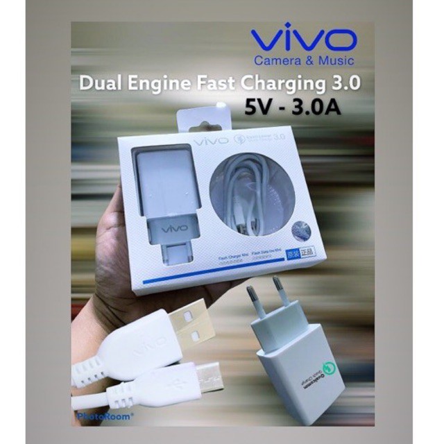 CHARGER VIVO 3A MICRO USB ORIGINAL FAST CHARGING QUALCOMM QC 3.0 IMPORT