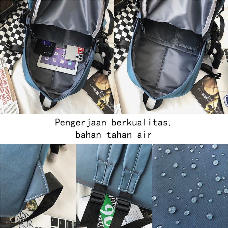 【COD】Tas Wanita Ransel Tas laptop  tas sekolah Tas Siswa Trendy Korea tas komputer Tas Tas Punggung Pria Wanita