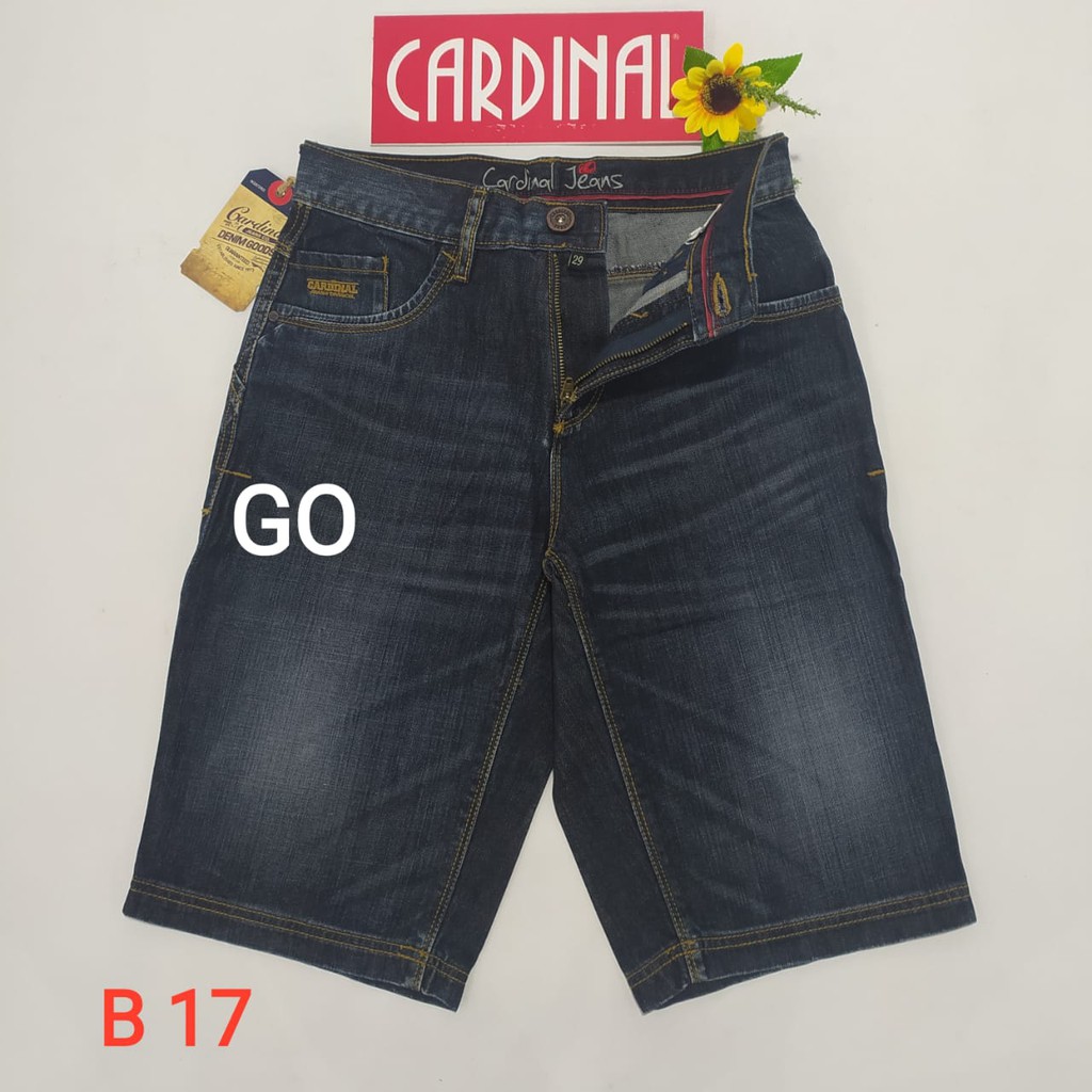 gof 29-CBV CARDINAL JEANS Celana Pria Celana Pendek Bermuda Casual Sobek Slimfit Reguler Fit Reguler