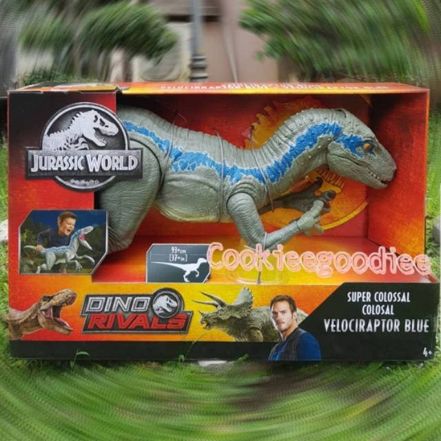 super colossal velociraptor blue