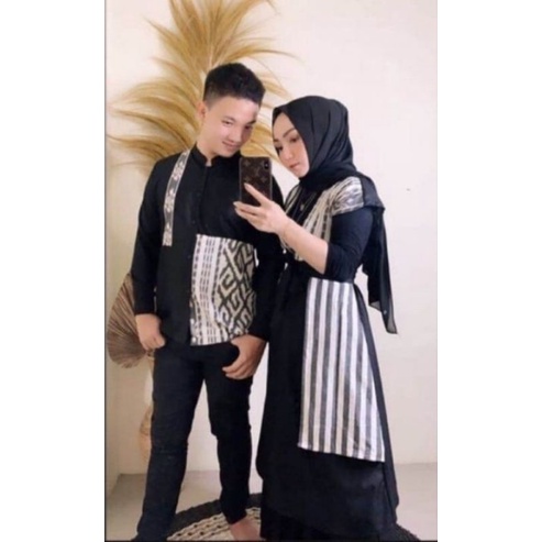 READY couple tenun lurik dress - Baju tenun couple - baju tenun prewedding - baju tenun - dress tenun - kemeja panjang - couple tenun dress lurik hitam - READY STOCK Naomi Midiidress Grey