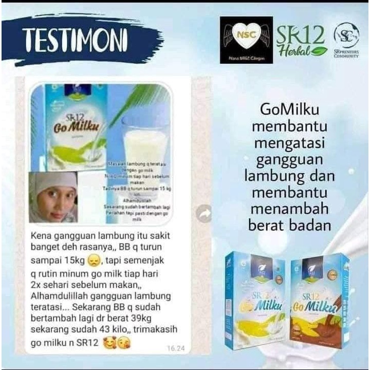 GoMilku SR12 Susu Kambing Murni Susu Etawa Untuk Paru Paru Asma Maag Batuk Diabetes Kolesterol Jantung Vertigo Susu Etawa Bubuk
