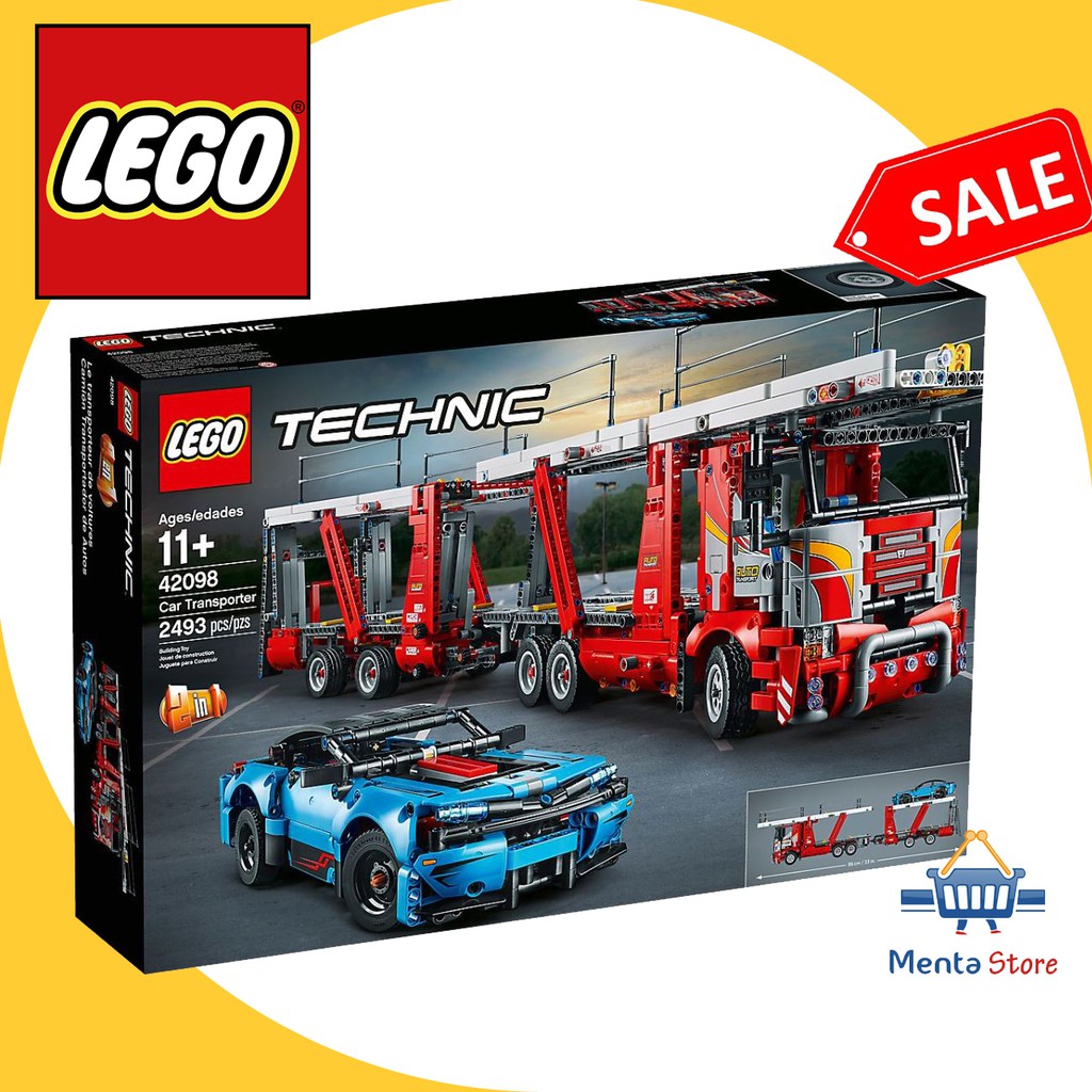 LEGO 42098 TECHNIC Car Transporter Mainan Mobil V8 Engineer Design Toy