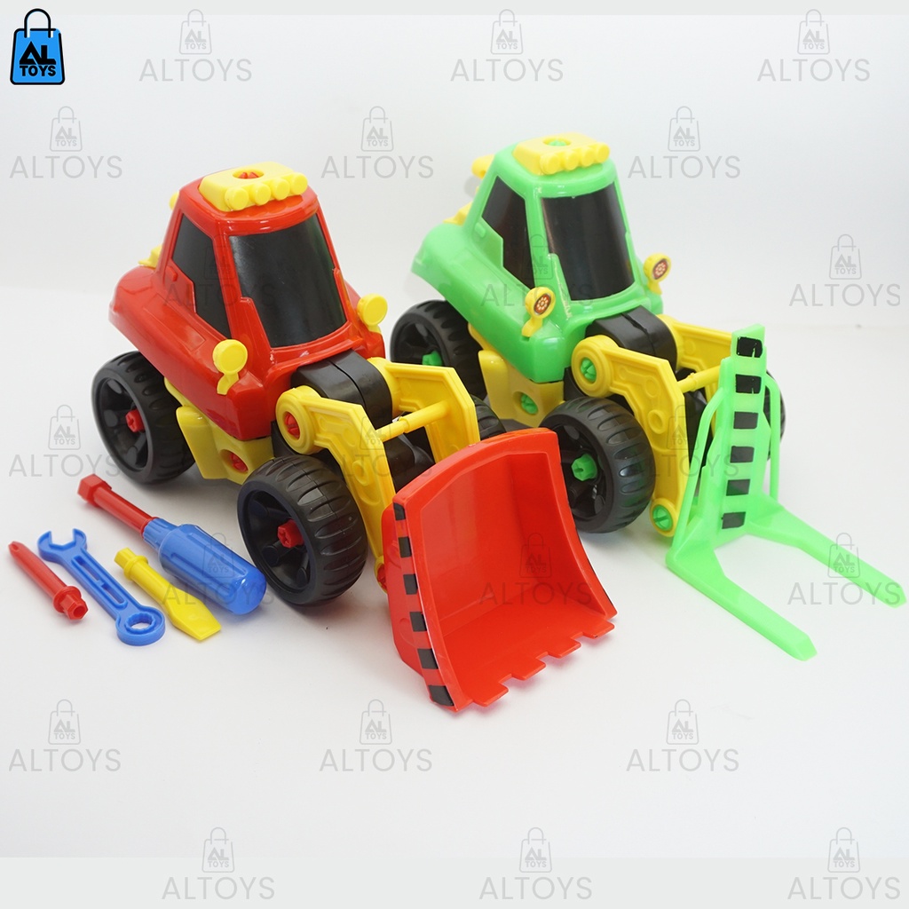 Mainan Merakit Mobil Mobilan Truk Konstruksi Dozer / Forclip Diy Asemmbly Truck Konstruksi Set ST2160