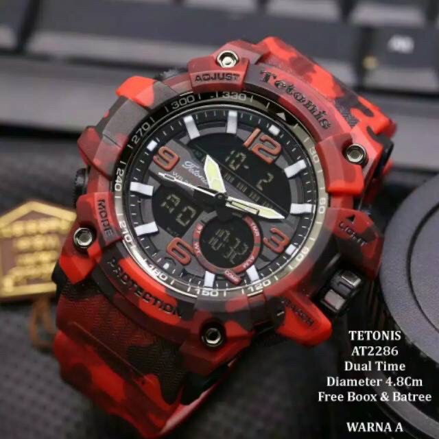 Jam tangan PRIA original TETONIS water resist garansi 1 tahun free box