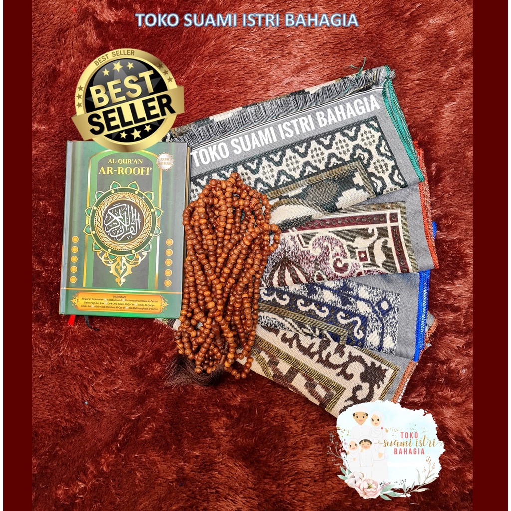 Sajadah AL Bahar ALBahar 35 x 60 Cm Turki Travel Murah Alydrus Lipat Tipis Kepala MukaAnak Dewasa