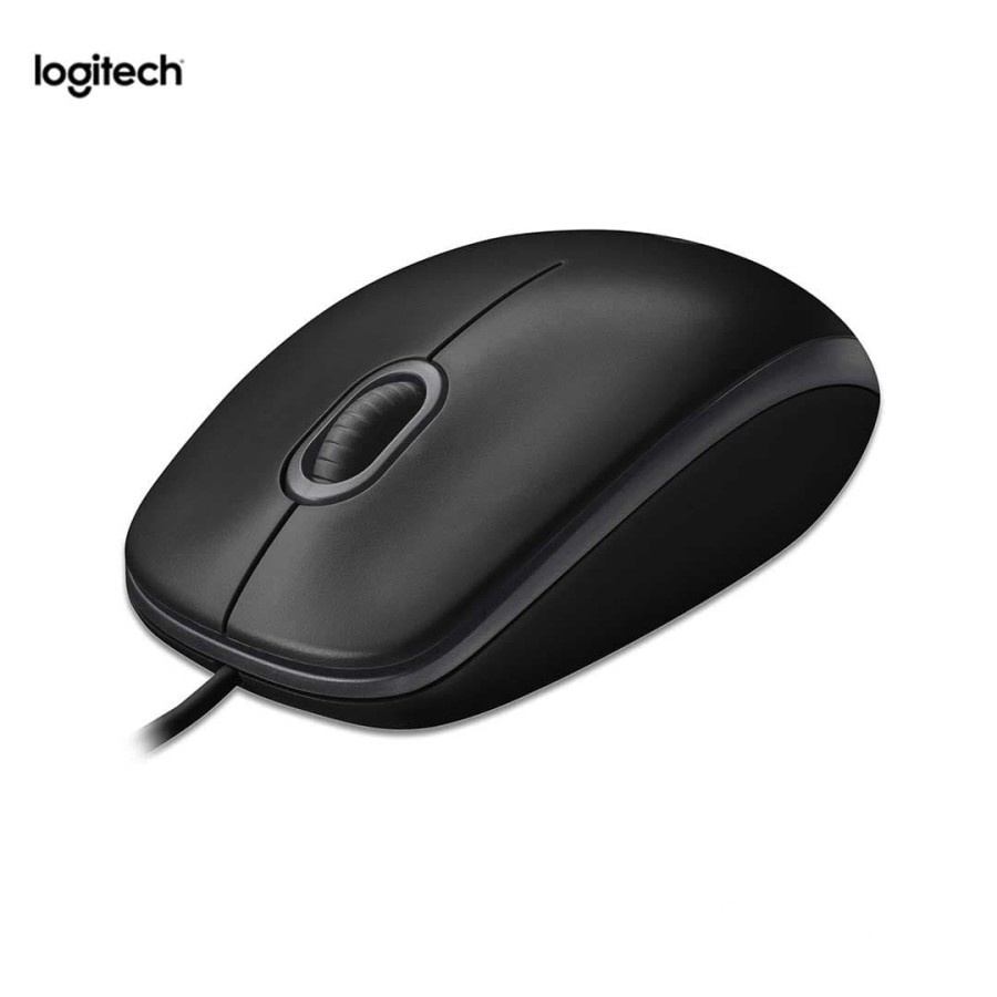 Mouse Logitech B100 Kabel USB - Hitam 100% Original Compact Windows, MAC, Linus &amp; Chrome OS