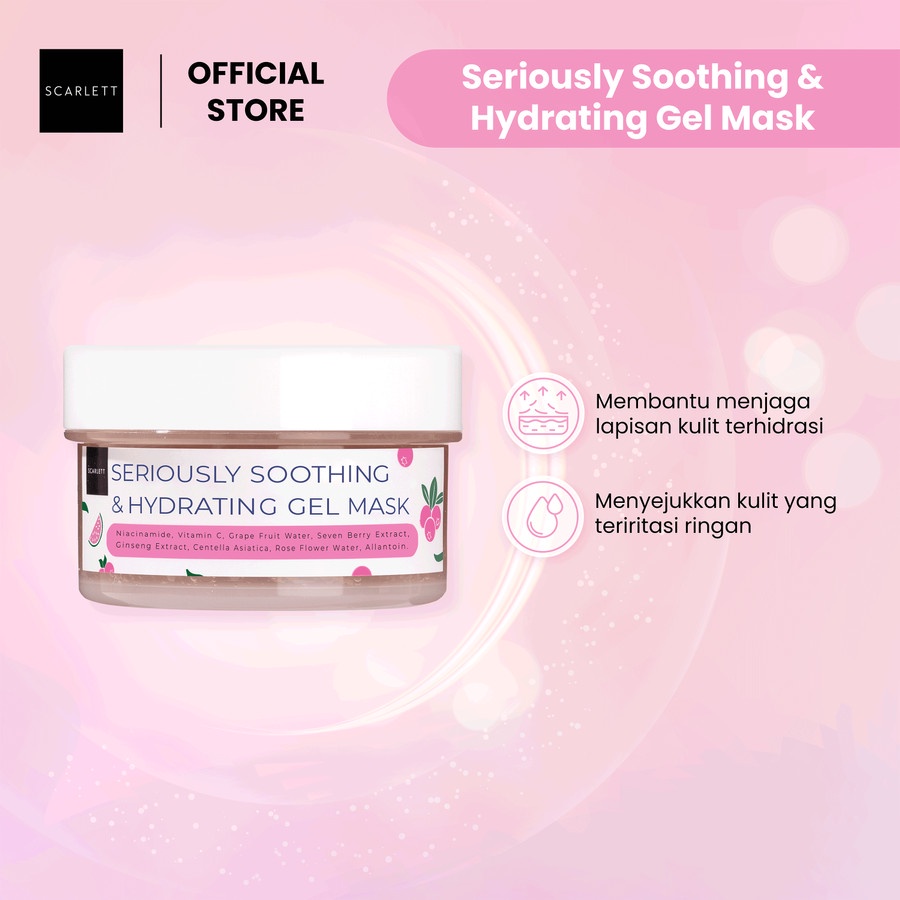 Scarlett Whitening Seriously Soothing &amp; Hydrating Gel Mask - 100Ml