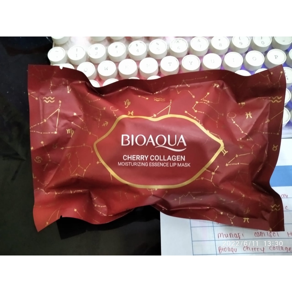 [ORI] Bioaqua Masker Bibir Cherry Collagen Moisturizing Essence Lip Mask 60g Masker Perawatan Bibir Memudarkan Kerutan Bibir - BPOM