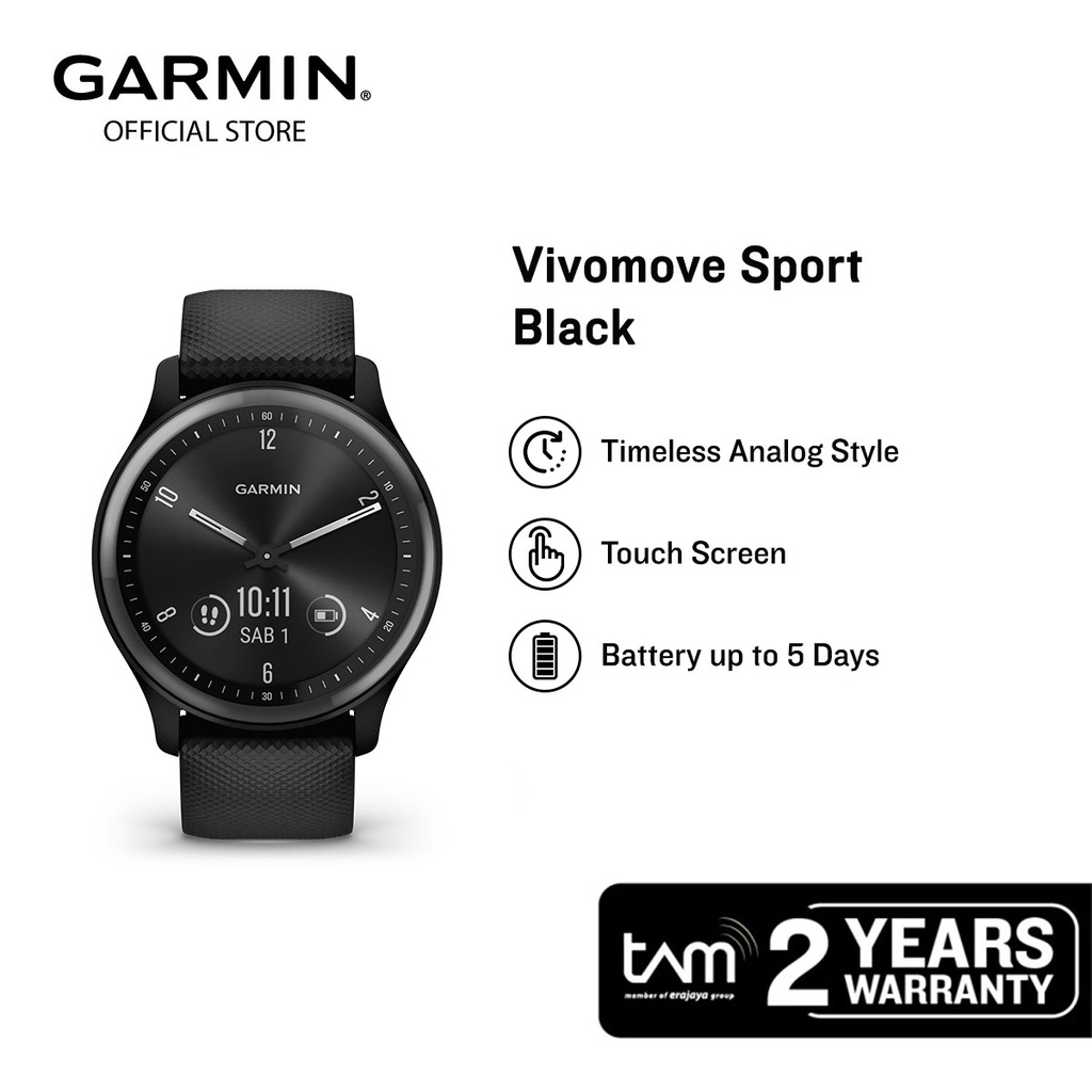 New Garmin Vivomove Sport - Black