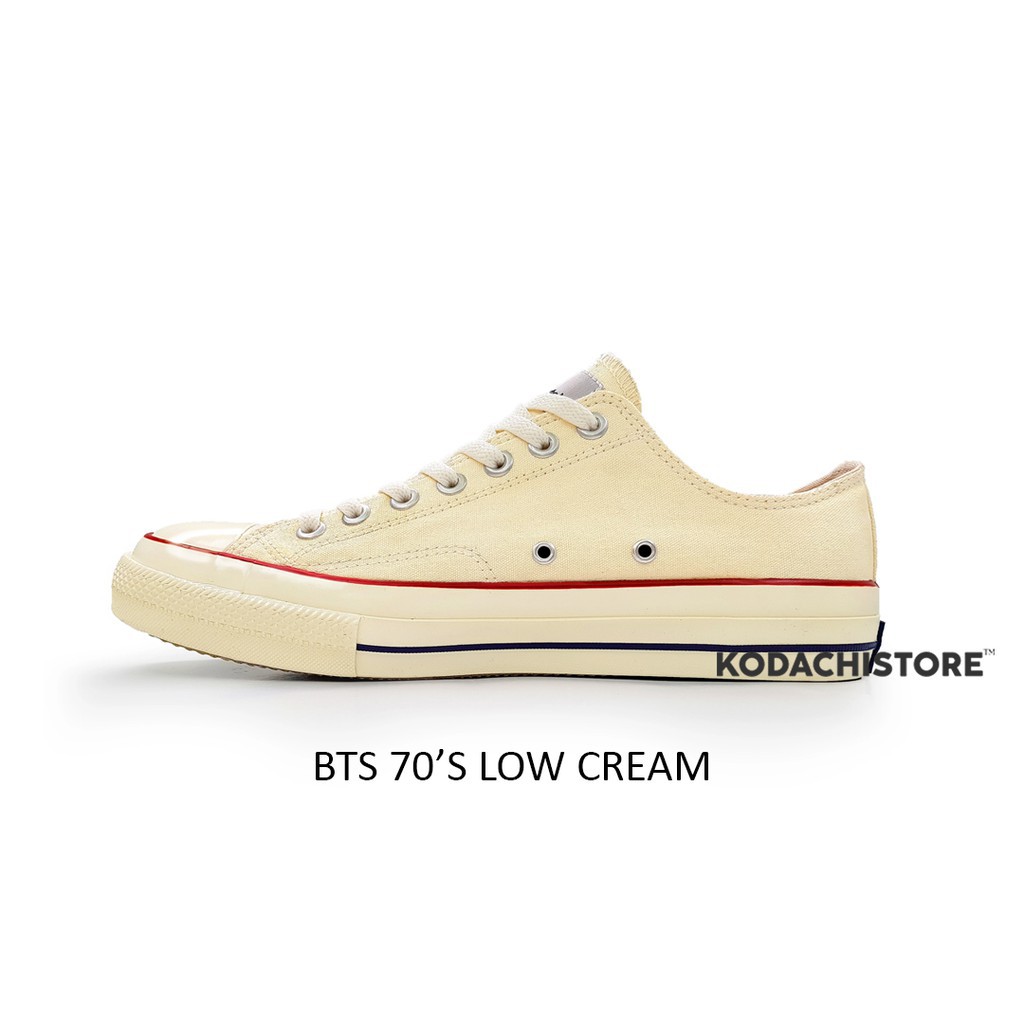 SNEAKERS COWOK HITAM BIRU MISTY  Sepatu Ventela Original - Ventela BTS Low Cream