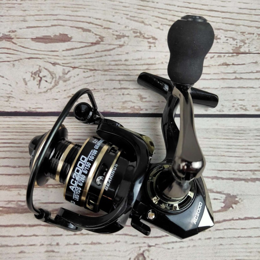 AC2000 Reel Pancing Fishing Reel 5.2:1 Gear Ratio - Black