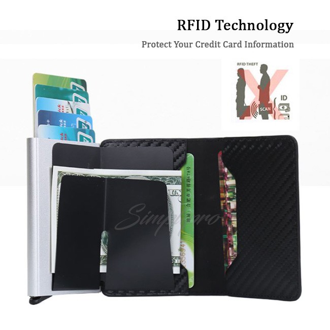 Dompet Pria Mini Smart Wallet Anti RFID Card Holder
