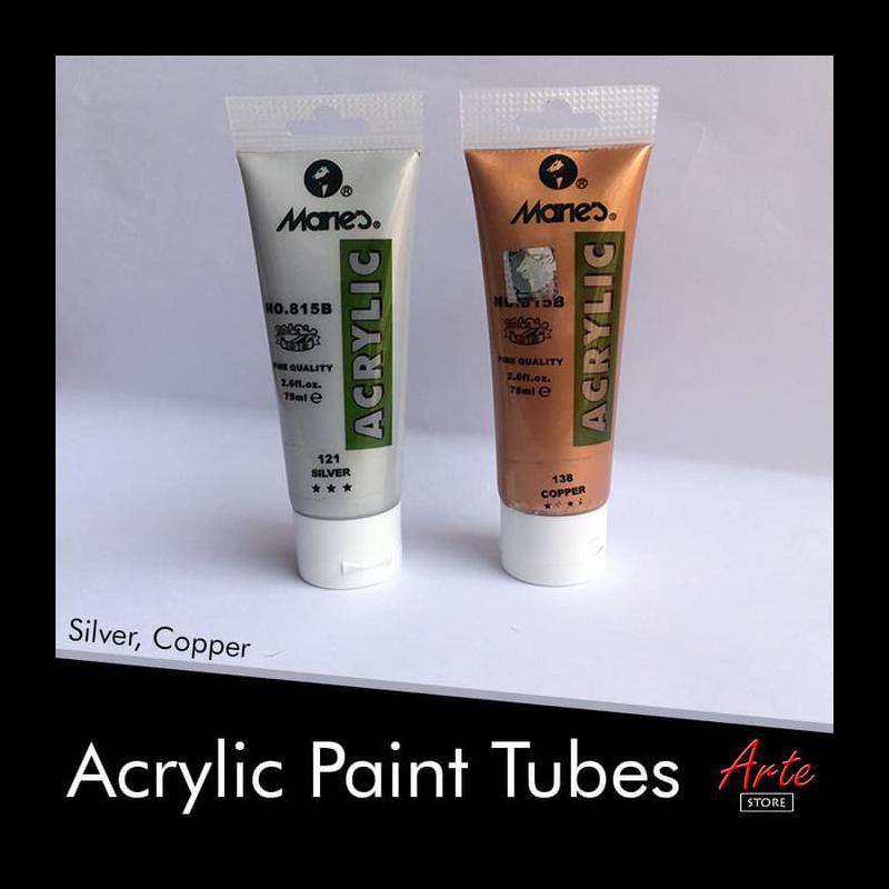 

TERBARU CAT ACRYLIC TUBE SILVER/GOLD 75ML PERALATAN MELUKIS MURAH