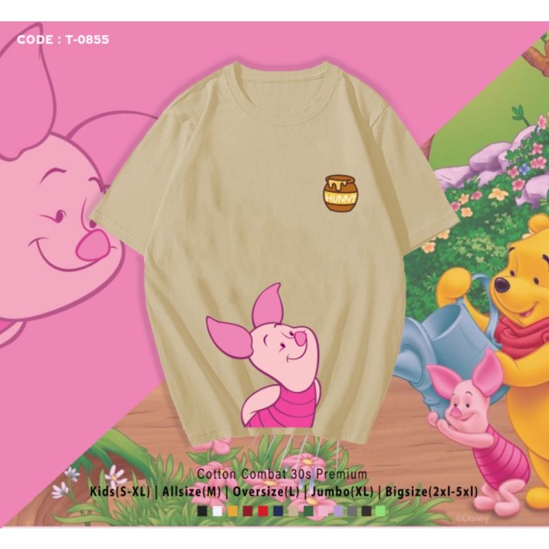 KAOS PIGLET POOH/T-SHIRT KATUN PIGLET BIG