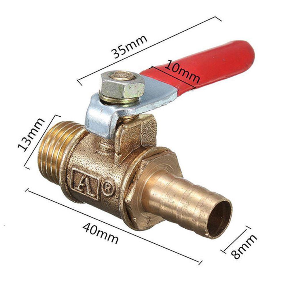 [Elegan] 1/4 ''Ball Valve Kuningan Gagang Merah Untuk Sistem Irigasi Male Thread Motorized Ball Valve