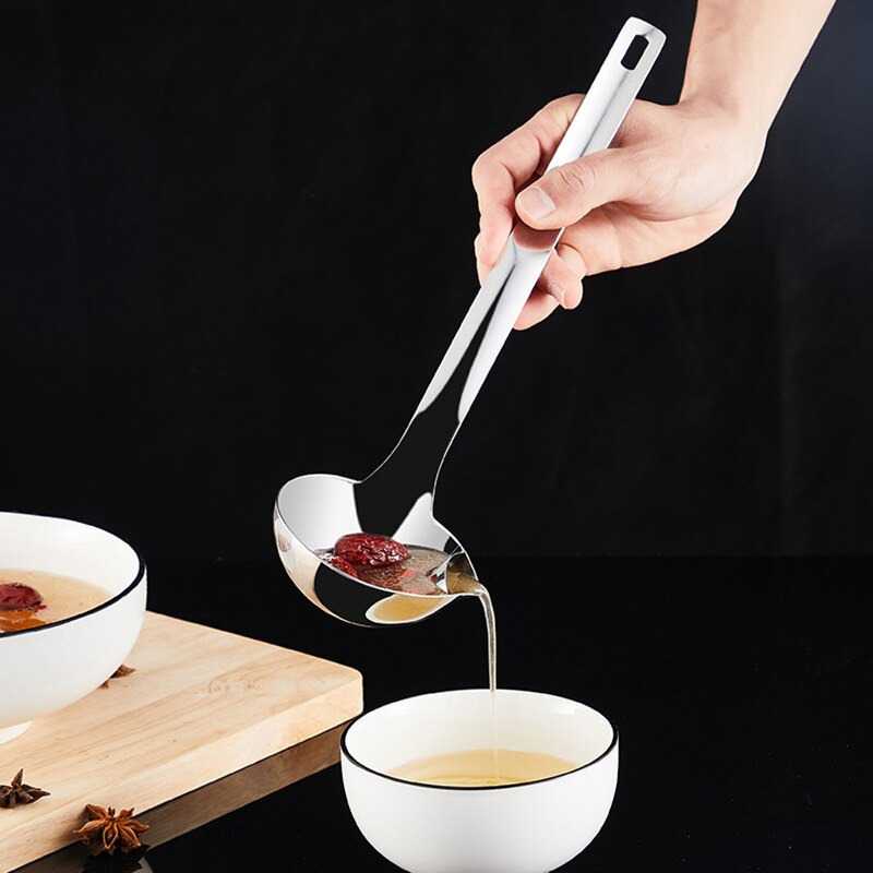 Szpoon Sendok Sup Oil Water Soup Separation Spoon