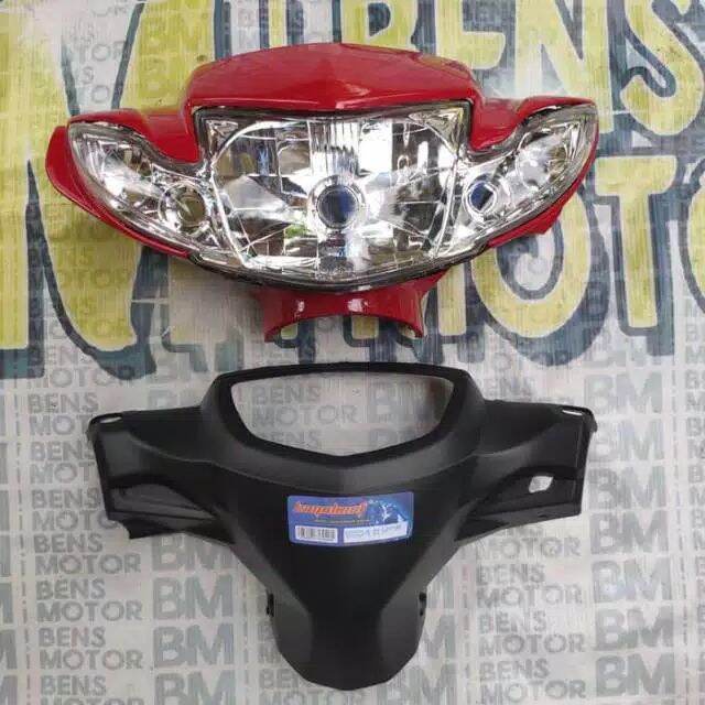 Batok Kepala Depan Belakang Vega R New Merah Plus Reflektor Lampu Vega R New Murah/batok kepala vega
