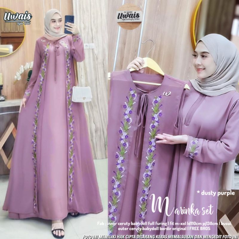 (BISA COD) MARINKA SET DRESS BY UWAIS All size