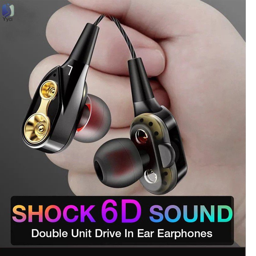 Headset Earphone In-Ear Driver Dynamic Bass Noise Isolation Microphone