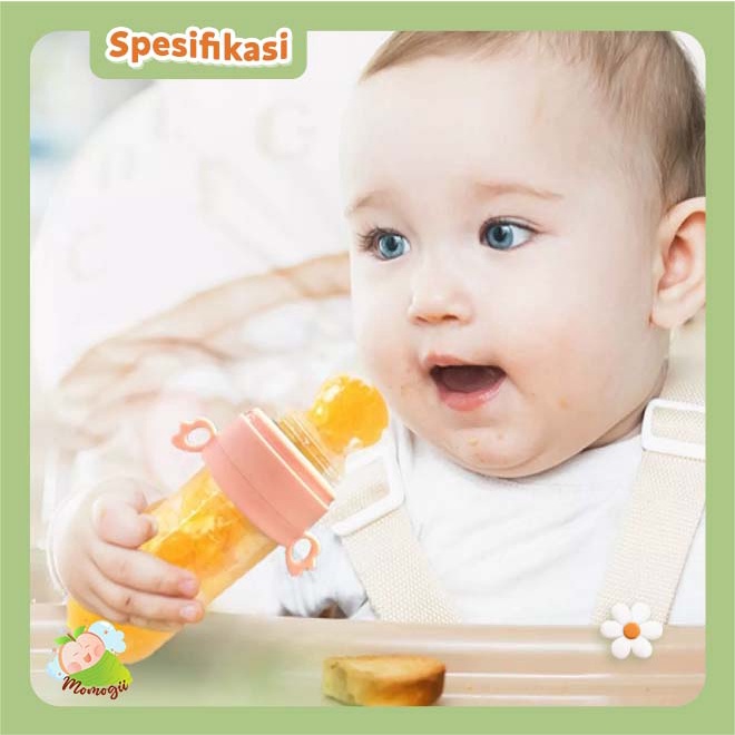 MOMOGII Botol Sendok Makan Bayi Silikon FREE 3 Dot