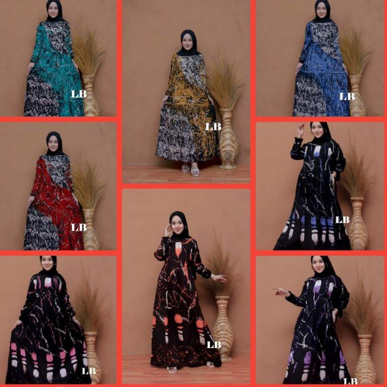 [Mrw31au22a] GAMIS RAYON TUWILL MURAH || GAMIS SYAR'I ||GAMIS RAYON MOTIF   || GAMIS VANESSA ANGEL