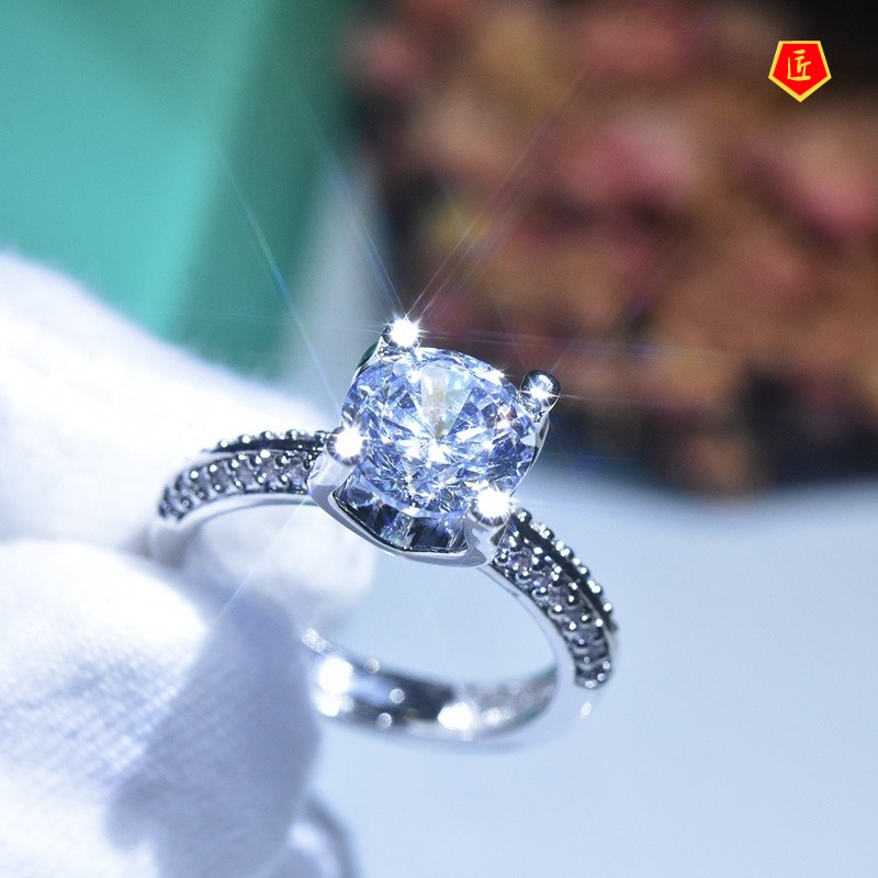 [Ready Stock]Classic Fashion Moissanite Women's Ring