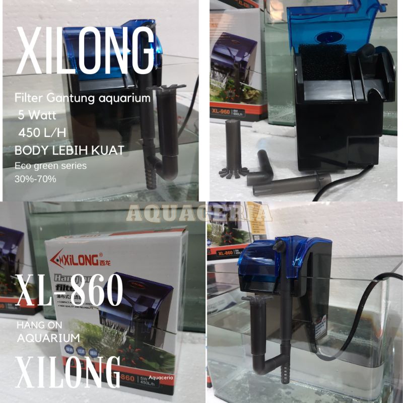 Filter Gantung Aquarium XILONG XL 860 Hang On filter Aquatium Tank