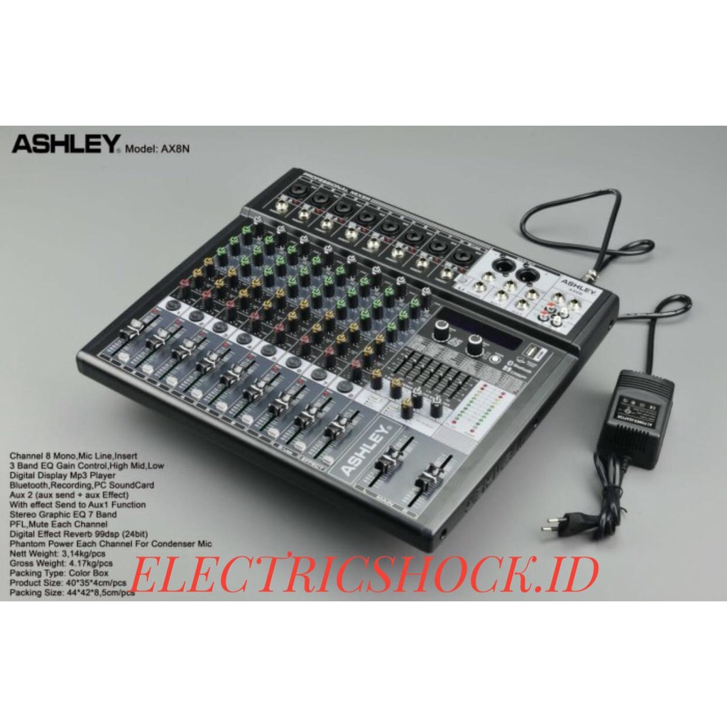 MIXER AUDIO ASHLEY AX 8N / ASHLEY AX8N ORIGINAL 8CHANNEL