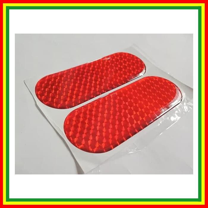 STIKER MOBIL SAFETY REFLEKTOR MODEL OVAL UNIVERSAL