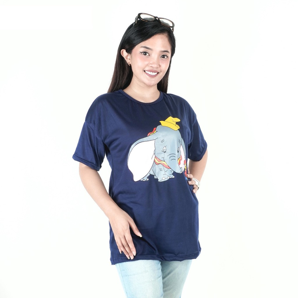 T-shirt Oversize Dumbo / Kaos Wanita Longar / Tshirt Longar